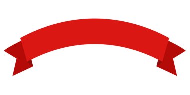 Kırmızı kurdele pankartı, simge, etiket, başlık kutusu, clipart, png, şeffaf arkaplanda izole edilmiş.