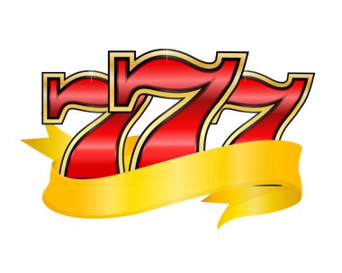 777 büyük ikramiye sembolü, vektör