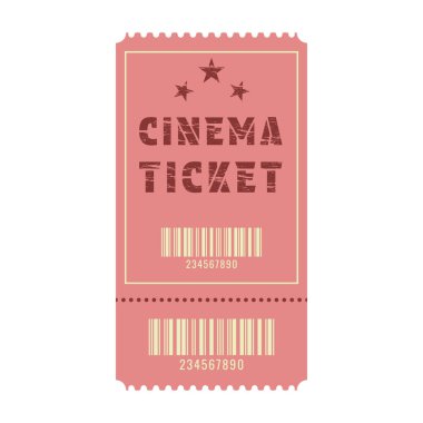  Barkodlu vektör sinema bileti