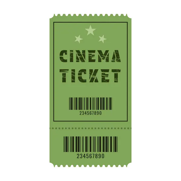  Barkodlu vektör sinema bileti