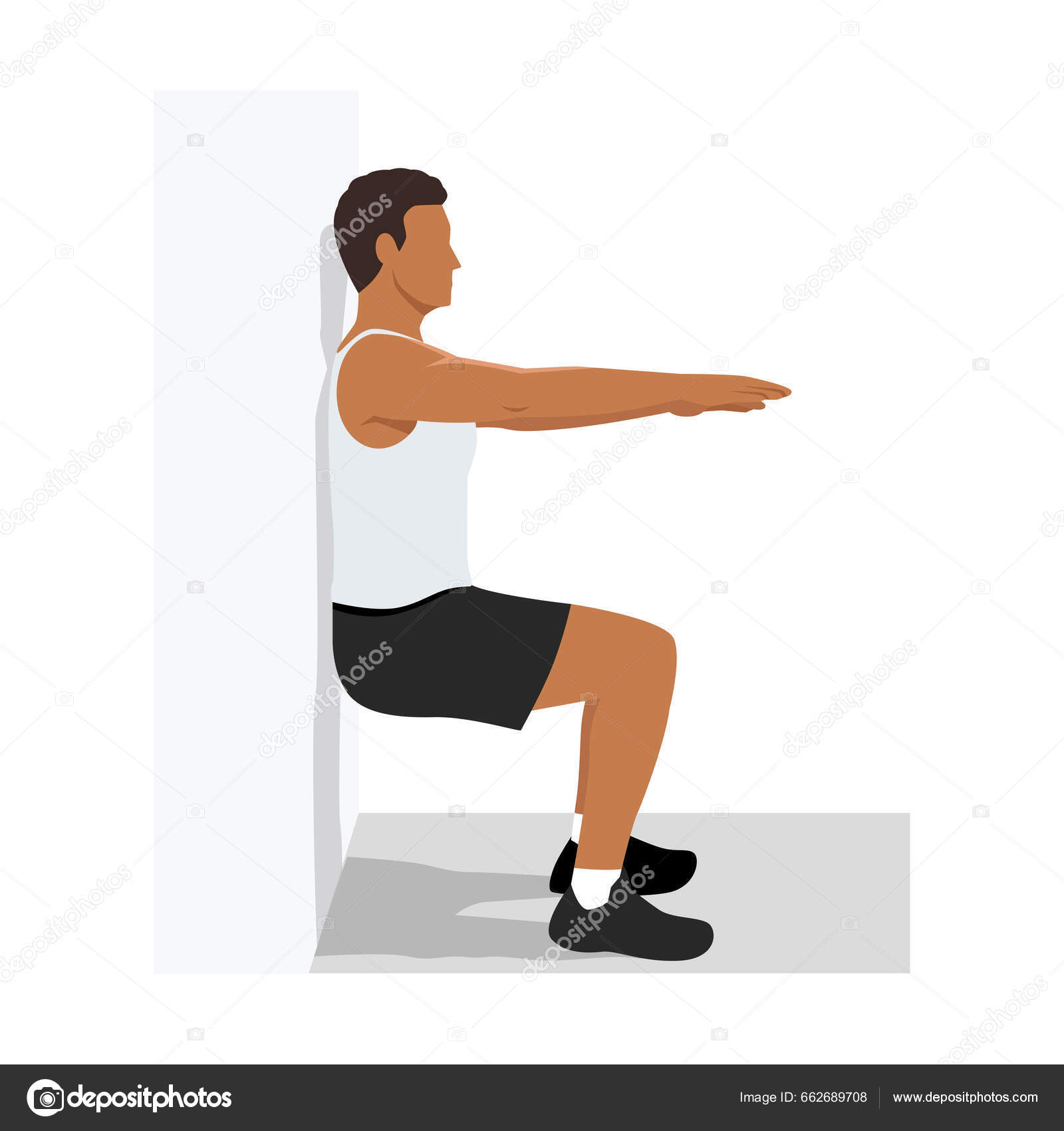 homem fazendo exercício de levantamento terra com barra de sumô. ilustração  vetorial plana isolada no fundo branco 15708596 Vetor no Vecteezy