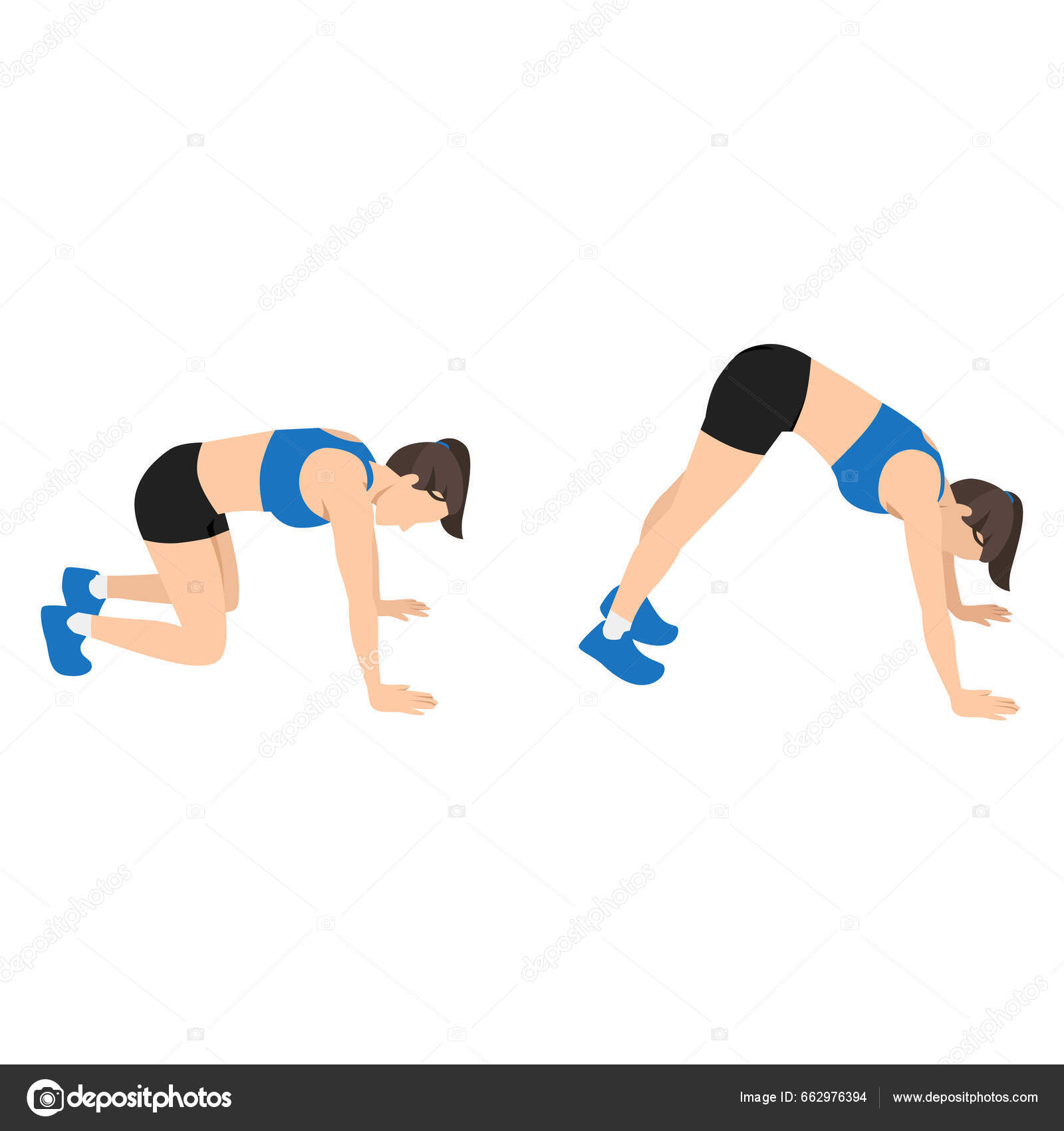 mulher fazendo exercício de levantamento terra com barra de sumô.  ilustração vetorial plana isolada no fundo branco 8484317 Vetor no Vecteezy