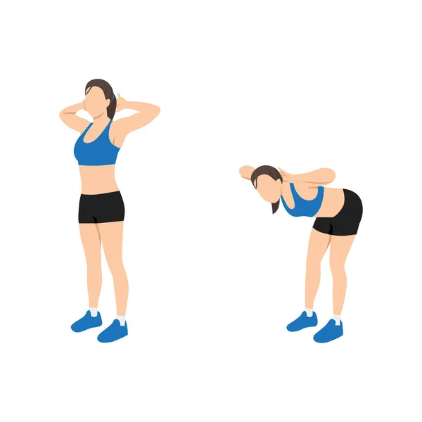 Femme Sportive Faisant Bon Exercice Matinal Pour Séance Entraînement Arrière — Image vectorielle