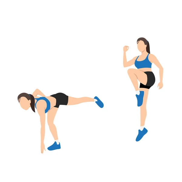 mujer haciendo ejercicio de rodillo abdominal vista lateral. ilustración  vectorial aislada en el fondo 8631567 Vector en Vecteezy
