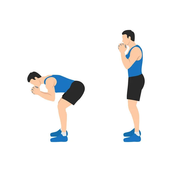 Man doing boxing moves exercise. Jab Cross Hook and Uppercut movement. Shadow  boxing. Flat vector illustration 23487466 Vector Art at Vecteezy