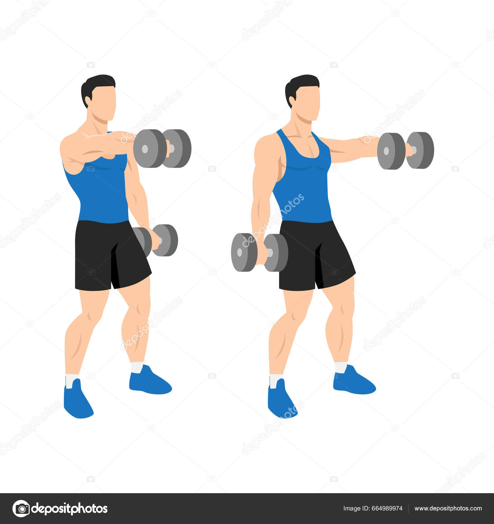 Hombre Haciendo Ejercicio Con Dumbbell En El Gimnasio. Foto De Un