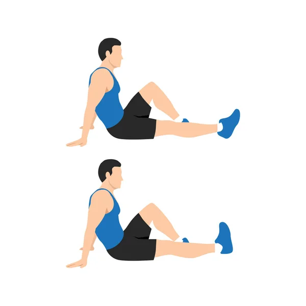 Mann Macht Knöchelpumpübungen Schritten Gute Übungen Lindern Die Schwellung Der — Stockvektor
