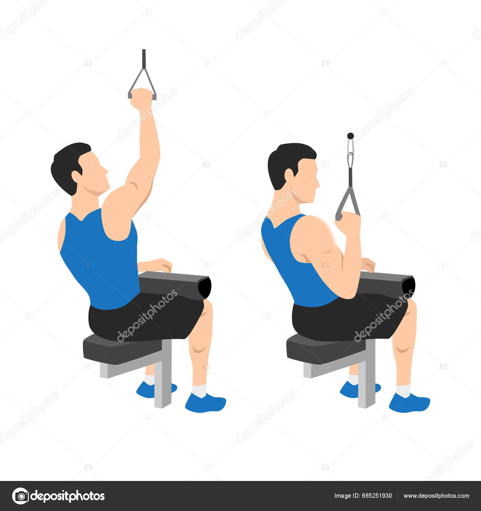 Homme Qui Tire Bras Vers Bas Tirez Vers Bas Exercice Vecteur par  ©lioputrahard@gmail.com 665251930