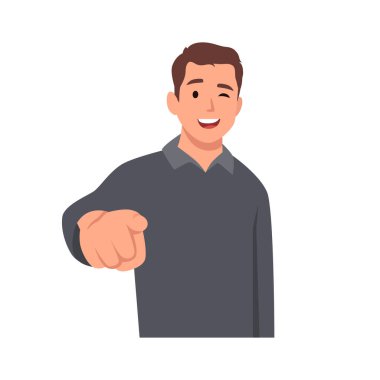 Delikanlının dediğine göre, seni bu kadar ileri giderken görmek istiyormuşum. İş karikatürü, çalışan başarısı, erkek karakterlerin iş konseptidir. Düz vektör çizimi beyaz arkaplanda izole edildi