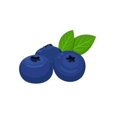 Beyaz arka planda yaban mersininin düz vektörü. Düz illüstrasyon grafik simgesi