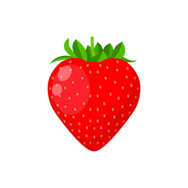 stock vector Flat vector of Strawberry isolated on white background. Flat illustration graphic icon