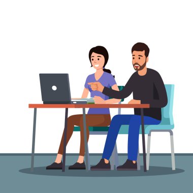 Genç çift takım olarak çalışıyor.