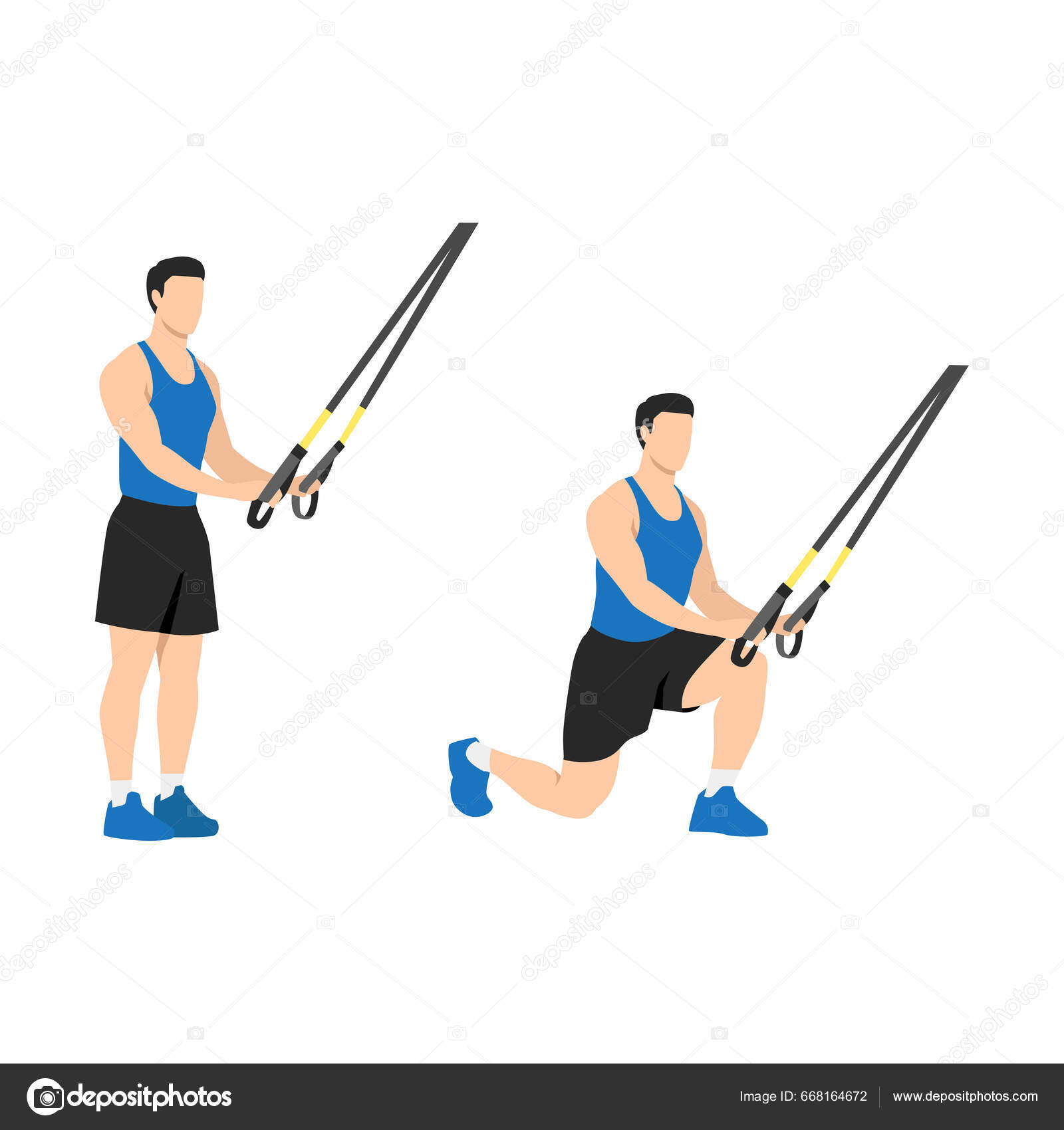 Trx 운동을 배경에 일러스트 스톡 벡터 - ©lioputrahard@gmail.com 668164672