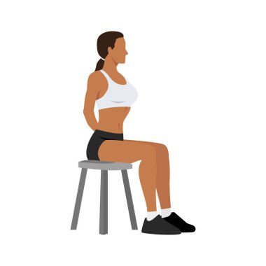 Kendi başına oturan bir kadın. Nilüfer pozisyonu al. Nilüfer çiçeği. Oturma pozisyonu. Asana yoga yapıyor. Nefesini tut. Batık karın..
