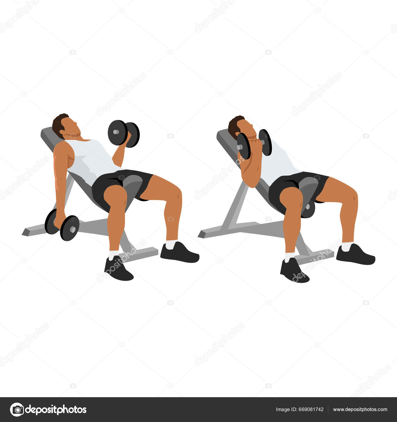 Incline Bench Dumbbell Curls