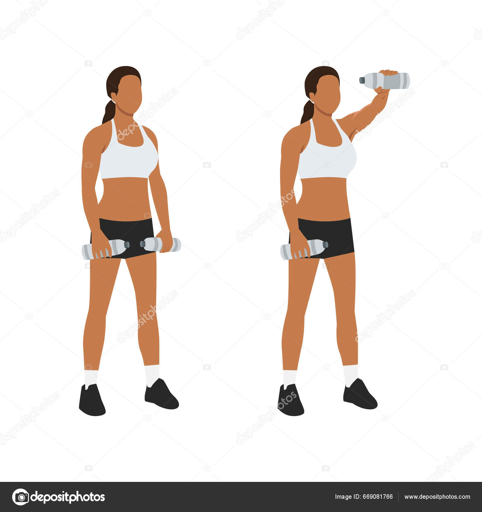 Single Overhead Dumbbell Lift Single Arm Seated Neutral Grip