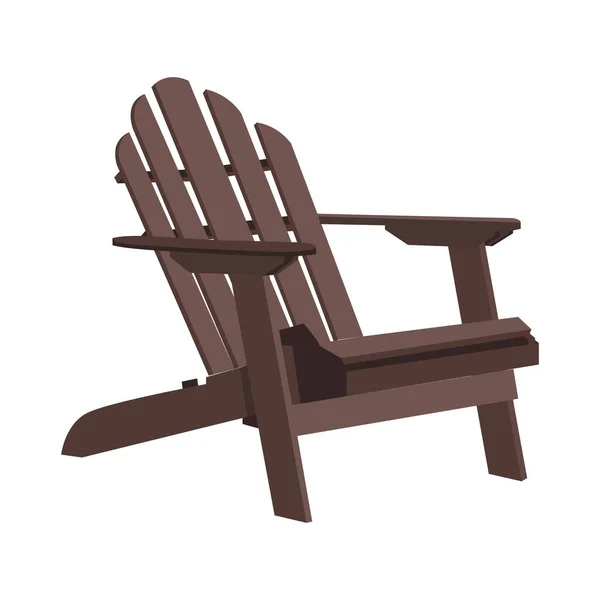 Garden Outdoor Wooden Chair Several Positions Traditional Garden Furniture Vecror — Stock Vector