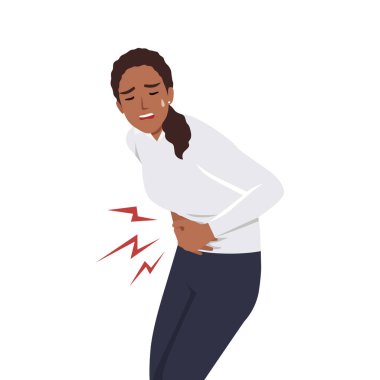 Rahat bir odada elinde bir bitkiyle duran genç bir kadın. Ev bitkileri yetiştirme ve yetiştirme kavramı. Bahçıvan ev bahçesiyle ilgileniyor. Düz vektör çizimi beyaz arkaplanda izole edildi