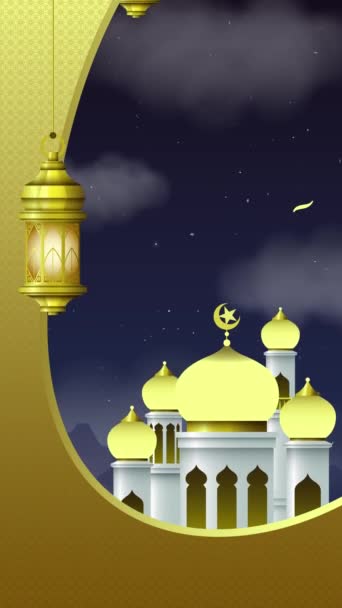 Saluto Eid Adha Mubarak Giorno Qurban Animazione Eid Adha Mubarak — Video Stock