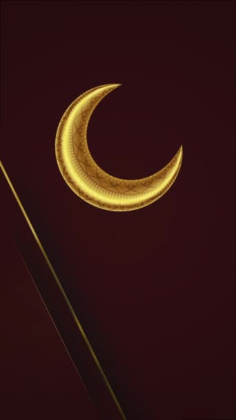 Pozdrowienia Eid Mubarak Animacja Eid Mubarak Kaligrafia Arabski Animacja Księżyc — Wideo stockowe