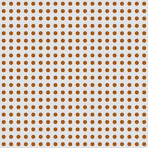 白い背景の茶色の点のベクトルシームレスなパターン — ストック写真