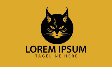 Kedi kafası vektör logosu. 