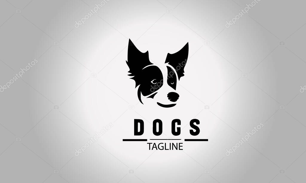 Dog flat Vector  Logo Design