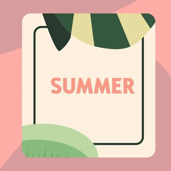 Summertime Mídia Social Facebook Post Design Ilustração Vetorial Eps — Vetor de Stock