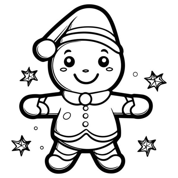 Векторна Ілюстрація Милого Маленького Сніговика Мультяшний Персонаж — стоковий вектор