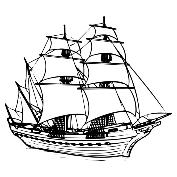 Vektor Illustration Des Schiffes — Stockvektor