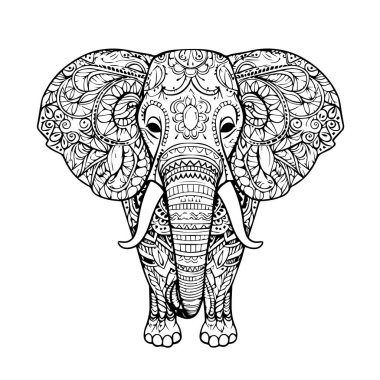 Filli boyama kitabı. Vektör el çizimi çizimi sanat tarzında. Yetişkinler için yetişkin boyama kitabı