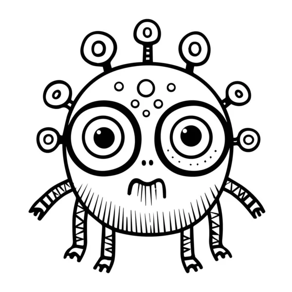 şirin uzaylı çizgi film vektör çizimi grafik tasarımı