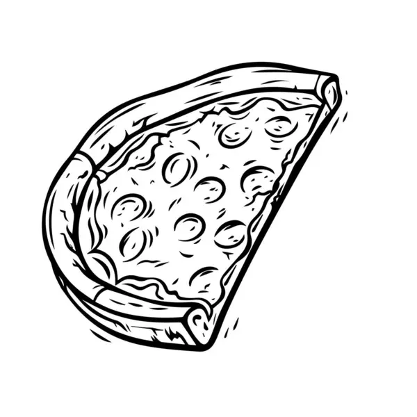 Pizzanın Vektör Çizimi — Stok Vektör