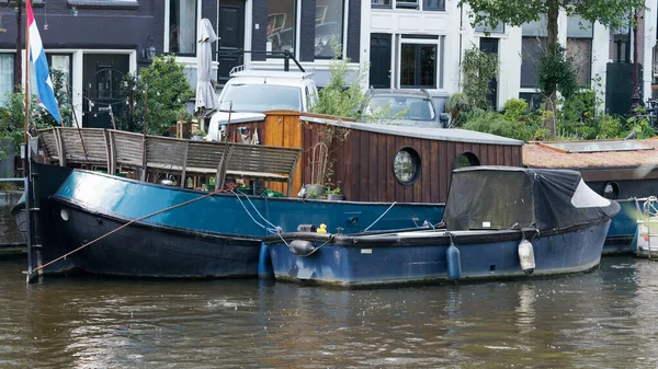 Gamle Båter Gammel Trebåt Kanalen – stockfoto