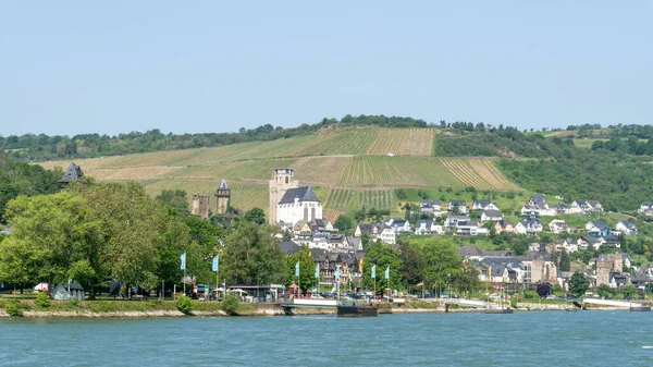 Petite Ville Pittoresque Sur Rhin — Photo