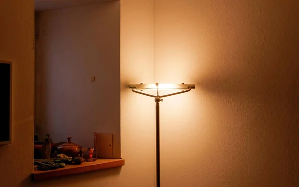 Ljus Lampa Väggen Rummet — Stockfoto