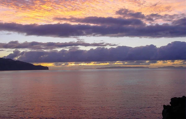 Beautiful Sunset Ocean Madeira — Stock Photo, Image