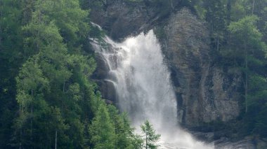 Alp ormanında bir şelale.