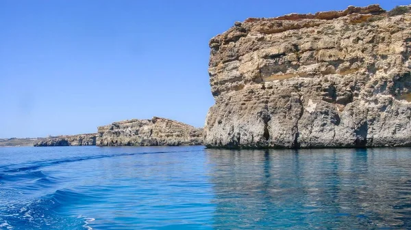 Vista Una Pintoresca Bahía Cerca Isla Gozo Malta Fotos De Stock
