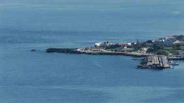 Taormina şehrinin havadan görünüşü, İtalya