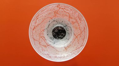 Özgün Dokuları Olan Bir Cam Nesne Özellikli Soyut Turuncu Arkaplan