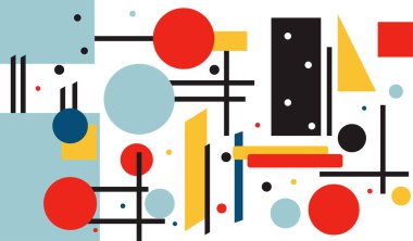 Acımasız geometrik şekiller ve ızgaralar. Vektör illüstrasyonu