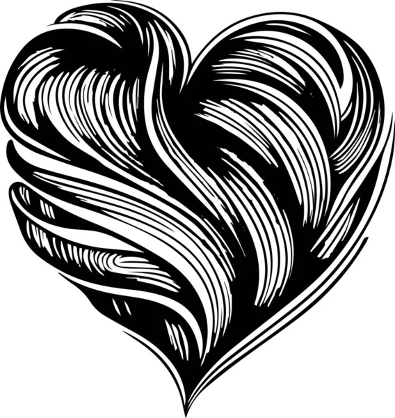 Amor Coração Mão Desenhado Elemento Ilustração Para Decoração Dia Dos —  Vetores de Stock