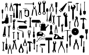 Onarım konsepti düzenlenebilir çizgi simgeleri beyaz arka plan düz vektör illüstrasyonunda izole edildi. Piksel mükemmel. 64 x 64. Vektör illüstrasyonu