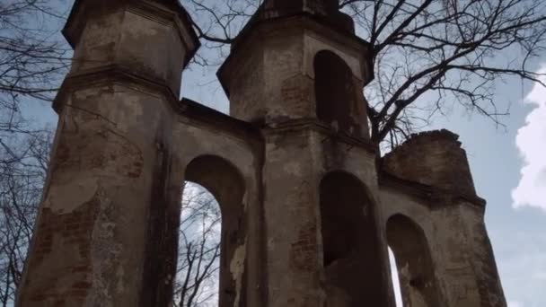 Kerk Stenen Kapel Zonlicht — Stockvideo