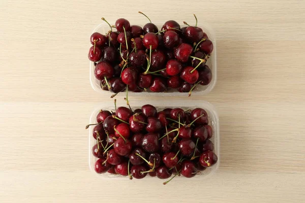 Fresh Cherries White Background — Stock Photo, Image
