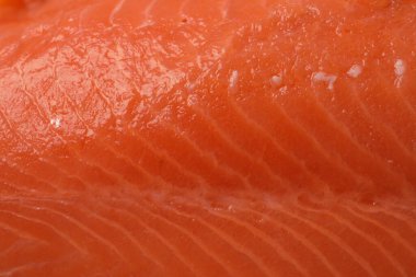 Somon balığı filetosu. makro çekim.