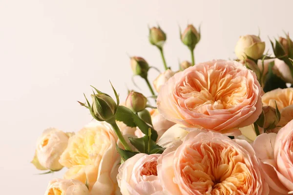 close up of fresh flowers in pastel tones