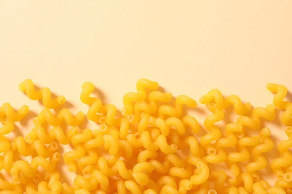 Uncooked Pasta Shape Spatula White Background — Stock Photo, Image