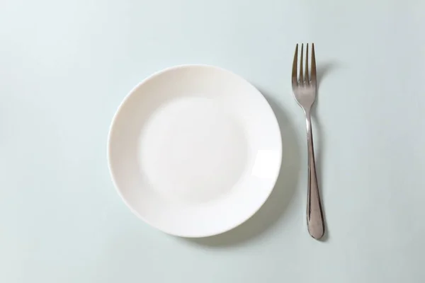Empty Plate White Background — Stock Photo, Image